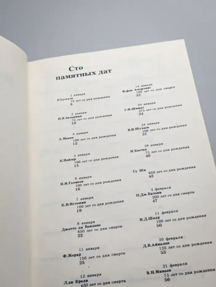 Сто памятных дат. Художественный календарь на 1987 год