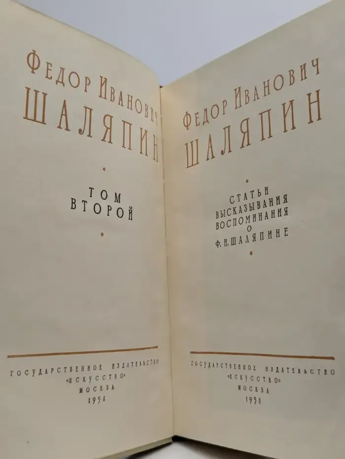 Шаляпин. Том 2. Статьи. Высказывания. Воспоминания