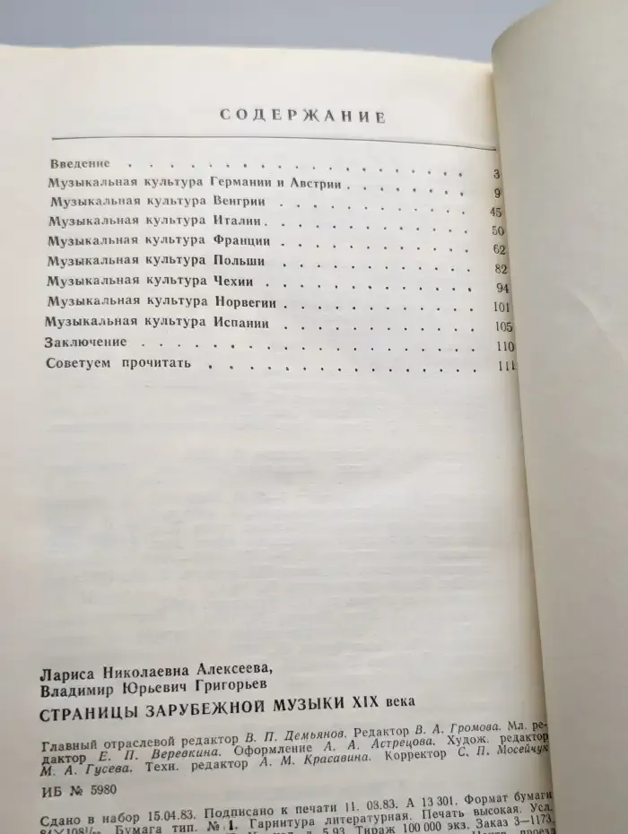 Страницы зарубежной музыки XIX века