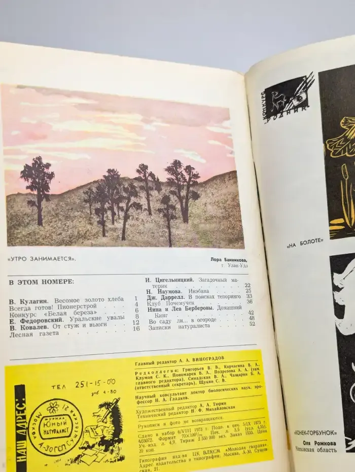 Юный натуралист. Выпуск № 10/1973