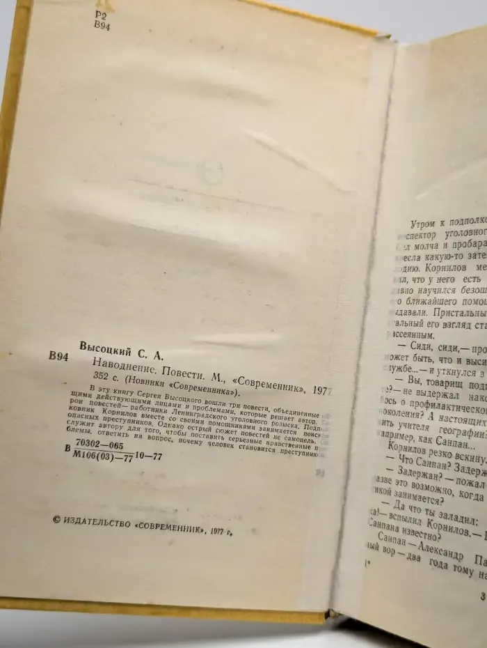 Наводнение. Повести