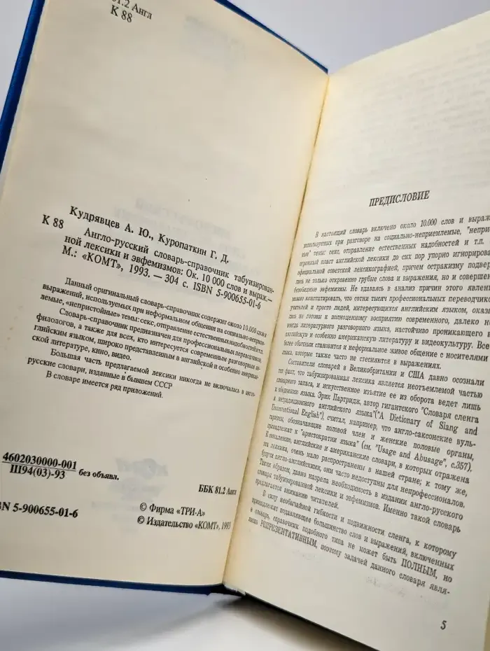 Англо-русский словарь-справочник табуизированной лексики