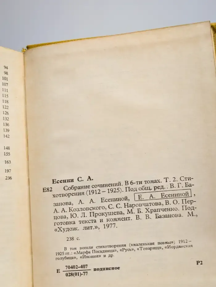 С. А. Есенин. Собрание сочинений в шести томах. Том 2