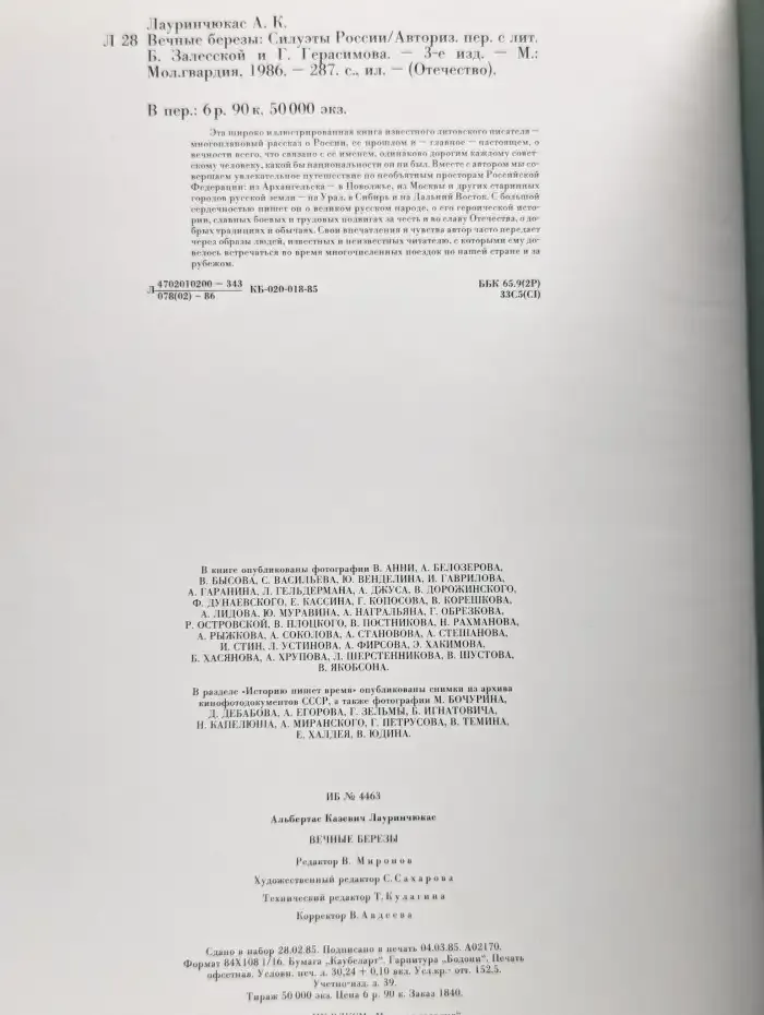 Вечные березы. Силуэты России