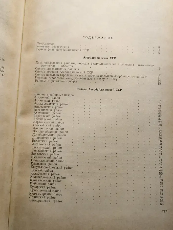 Азербайджанская ССР. Административно-территориальное деление