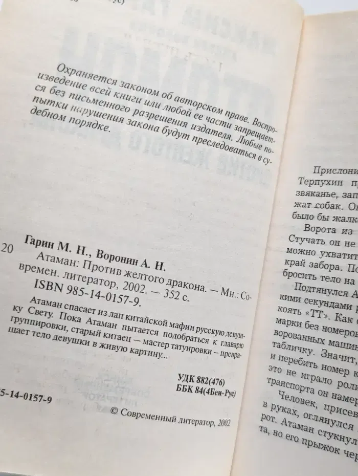 Атаман. Против желтого дракона