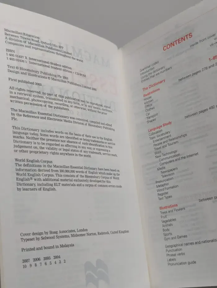 Macmillan Essential Dictionary: For Learners of English
