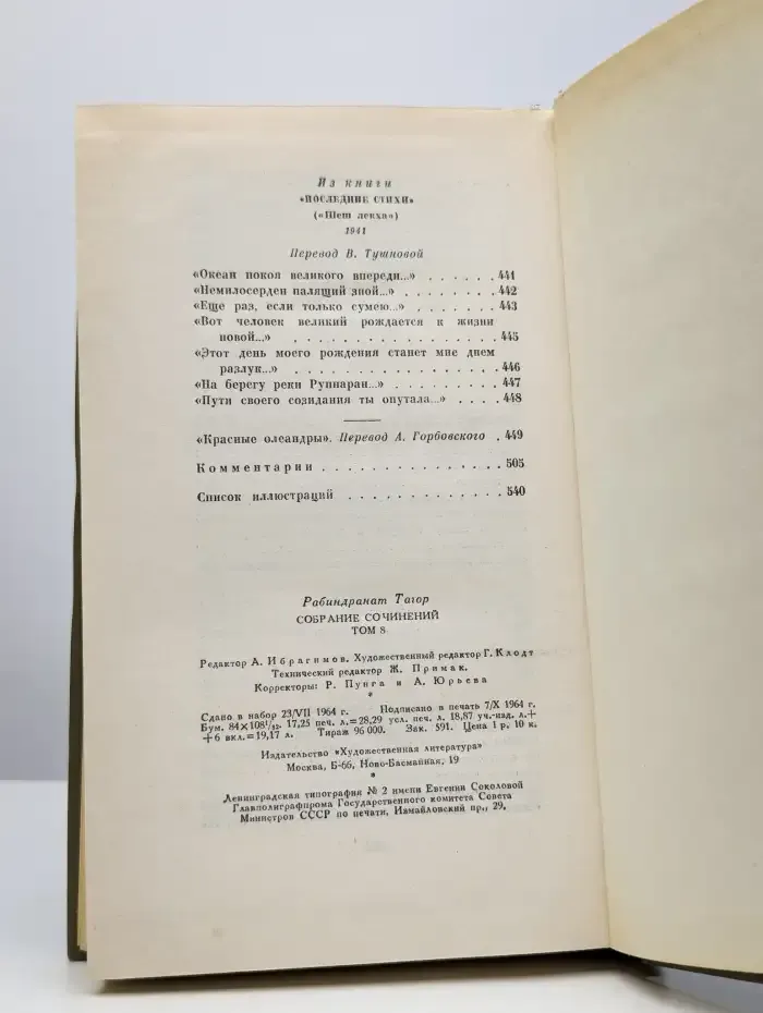 Р. Тагор. Собрание сочинений в двенадцати томах. Том 8
