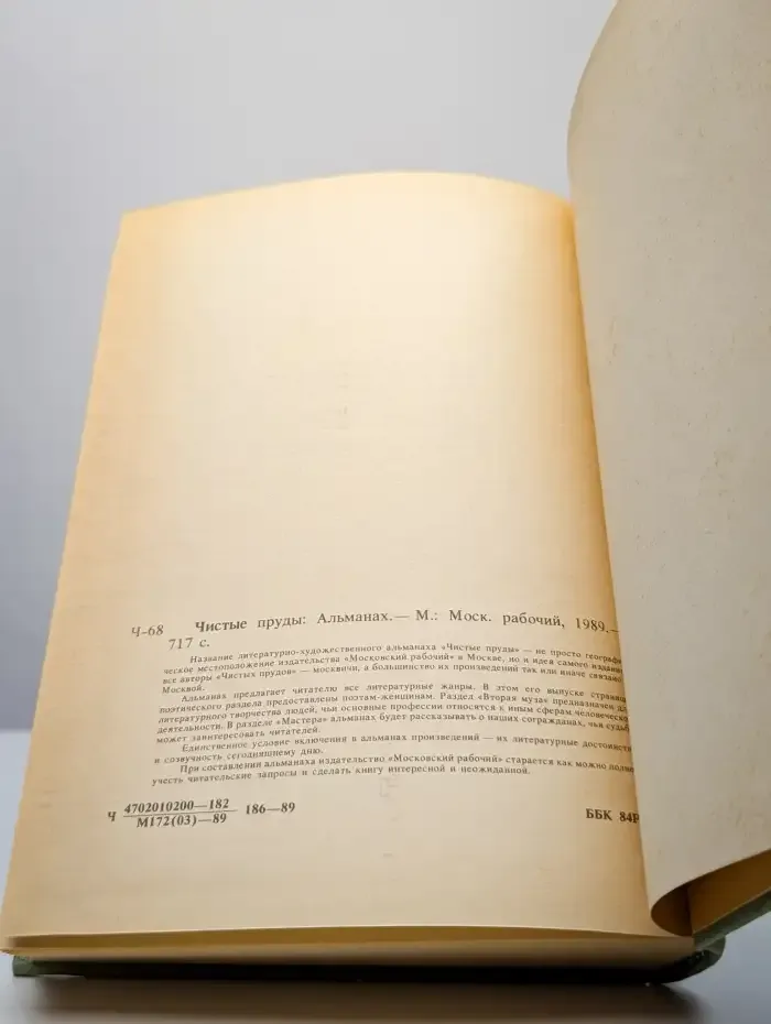 Чистые пруды. Альманах. 1989