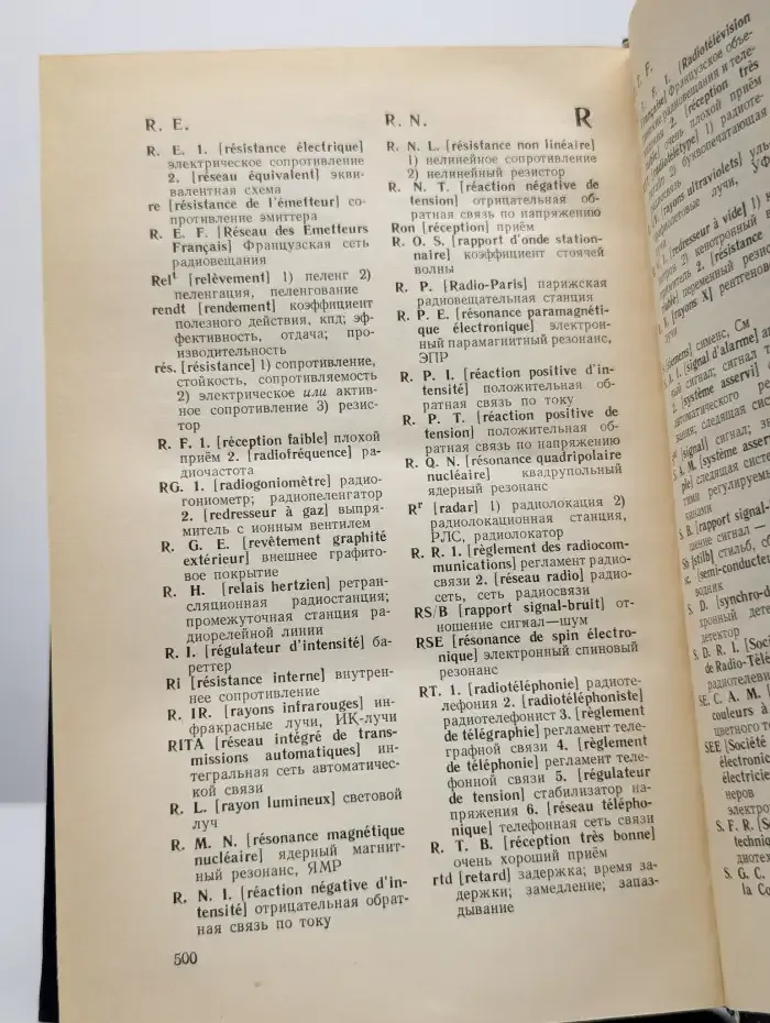 Французско-русский словарь по радиоэлектронике