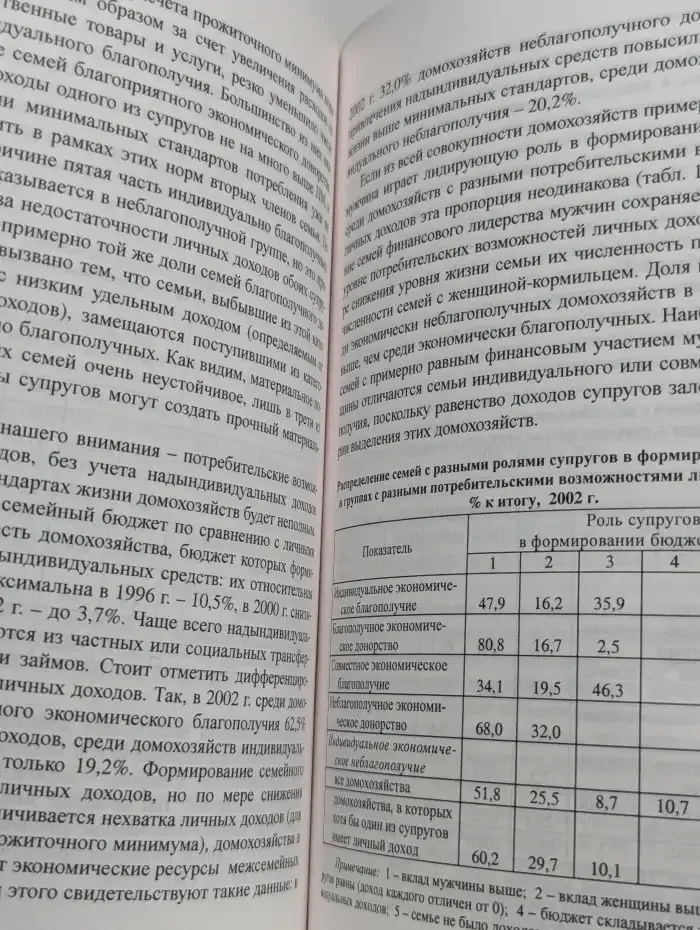 Экономические статусы супругов: внутрисемейная иерархия