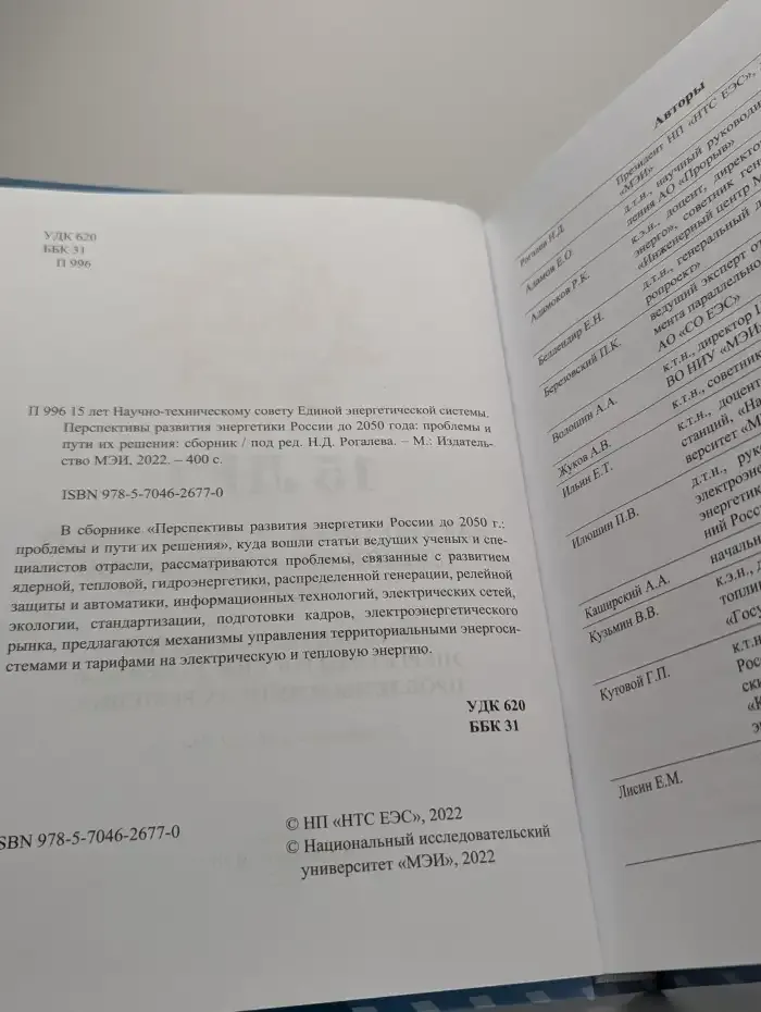 15 лет Научно-техническому совету энергетической системы