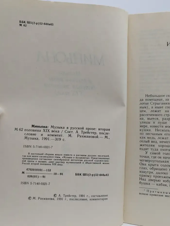 Миньона. Музыка в русской прозе. Вторая половина XIX века