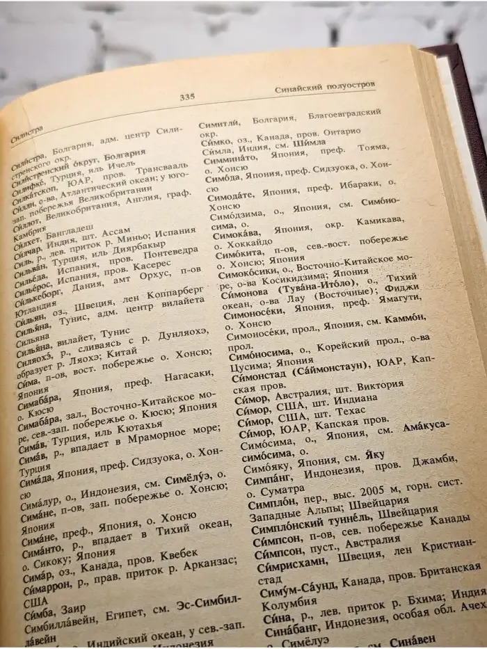 Словарь географических названий зарубежных стран