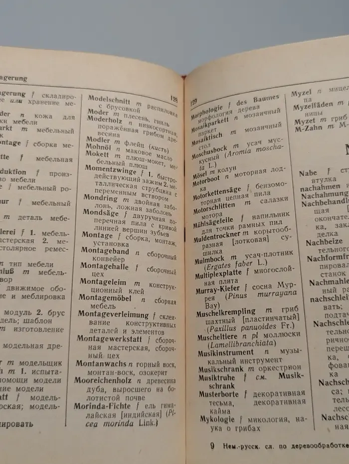 Немецко-русский словарь по деревообработке