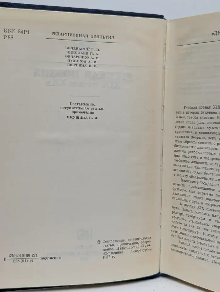 Русская поэзия XIX - начала XX в.