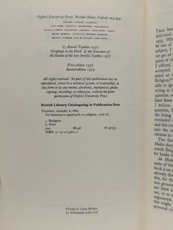 An Historian's Approach to Religion