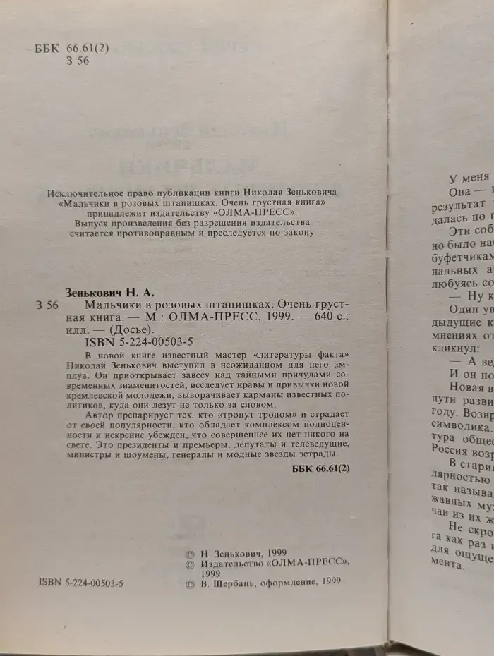 Мальчики в розовых штанишках. Очень грустная книга