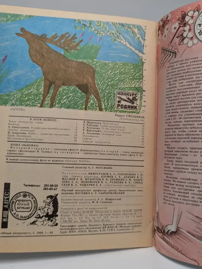 Юный натуралист. Выпуск № 5/1989