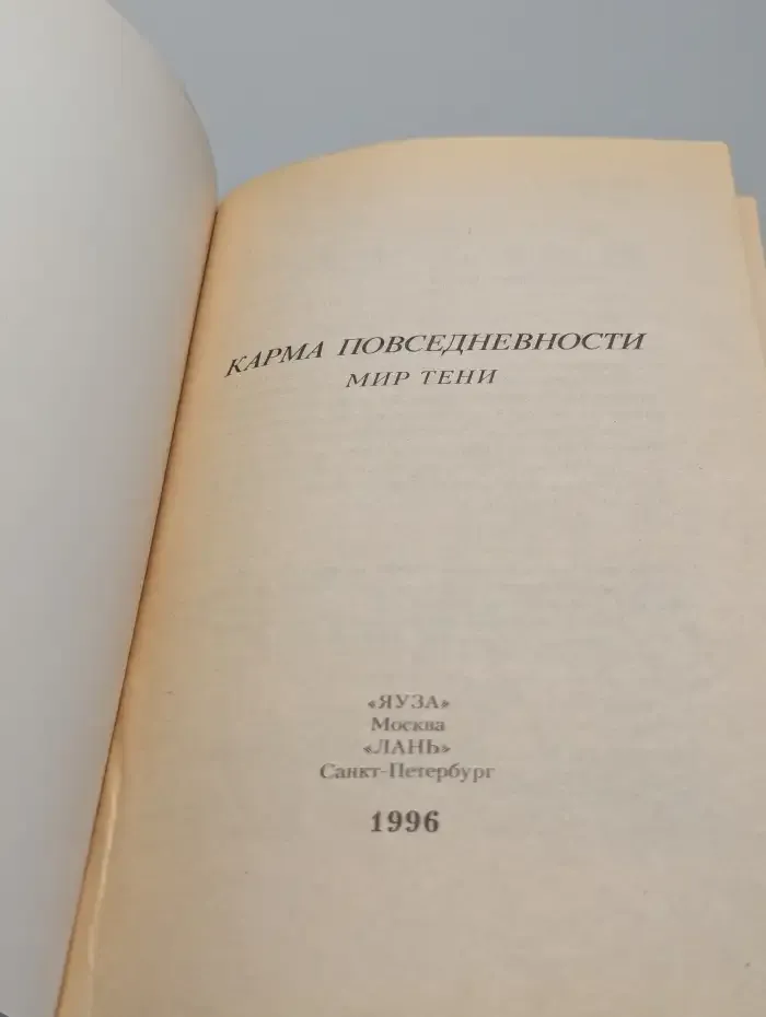 Карма повседневности. Мир тени