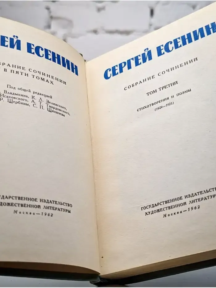 Сергей Есенин. Собрание сочинений в пяти томах. Том 3