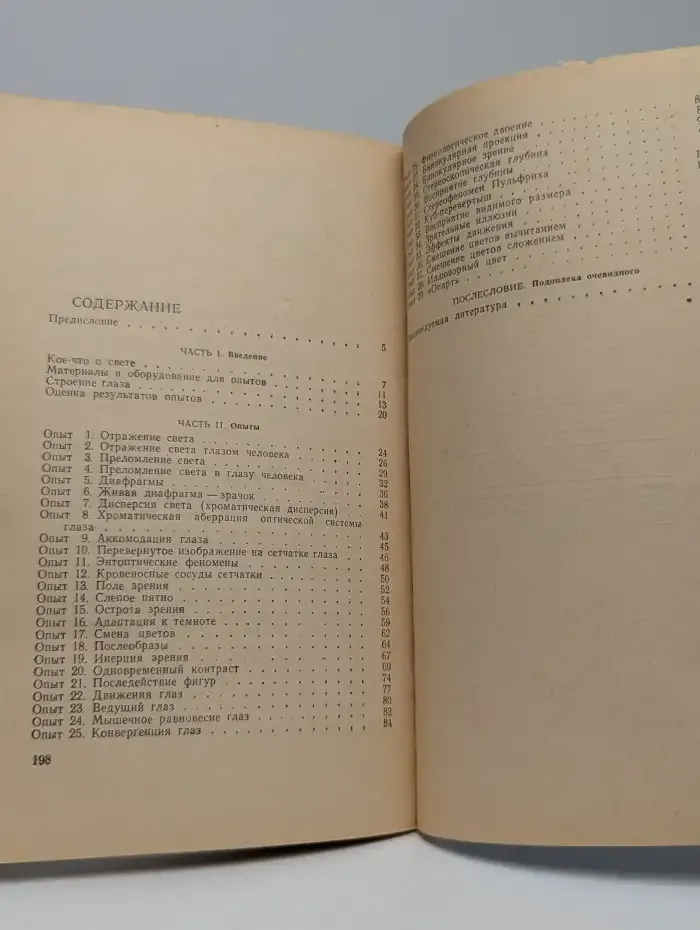 Опыты со зрением в школе и дома