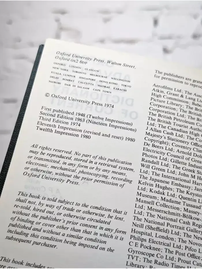Oxford Advanced Dictionary of Current English