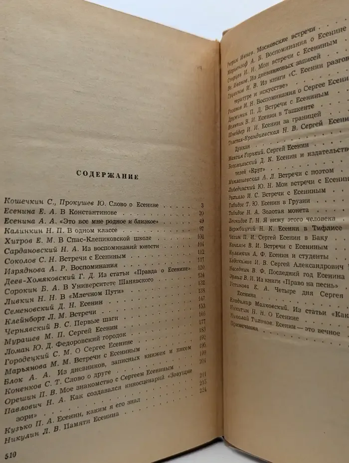 Воспоминания о Сергее Есенине