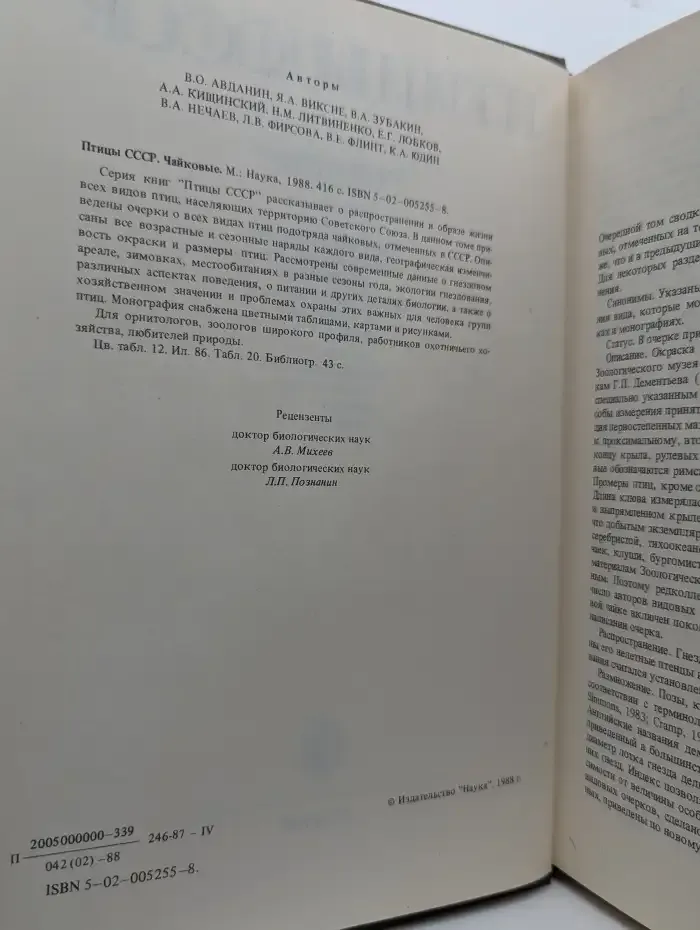 Птицы СССР. Чайковые