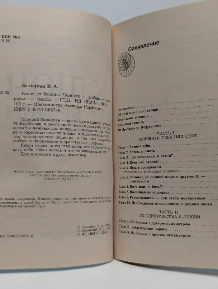 Ключ от бездны. Человек-любовь-здоровье-смысл