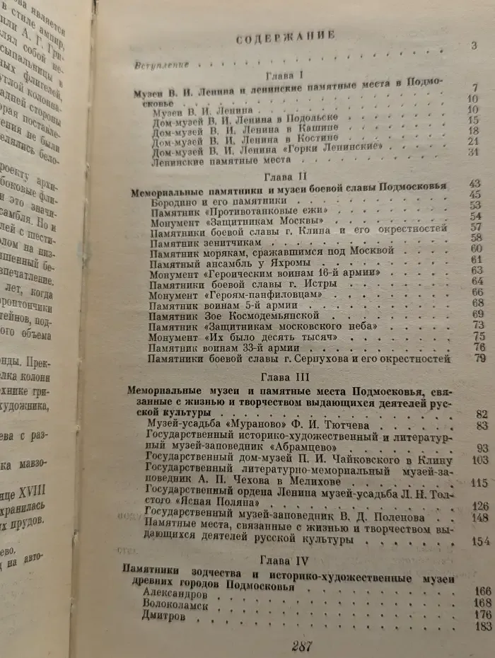 Подмосковье. Музеи, мемориалы, памятники