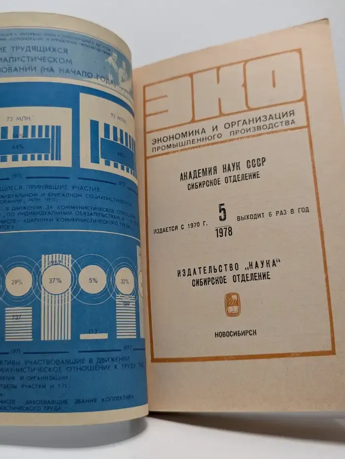 ЭКО: Экономика и организация промышленного производства, №5, 1978