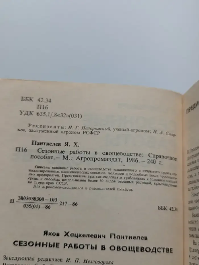 Сезонные работы в овощеводстве