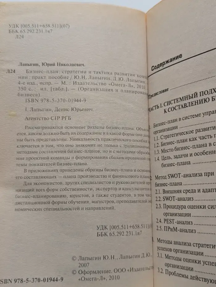 Бизнес-план: стратегии и тактика развития компании