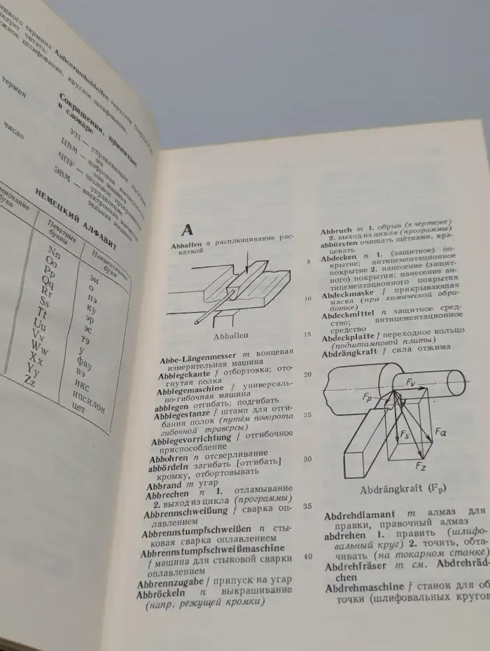 Немецко-русский словарь по технологии машиностроения
