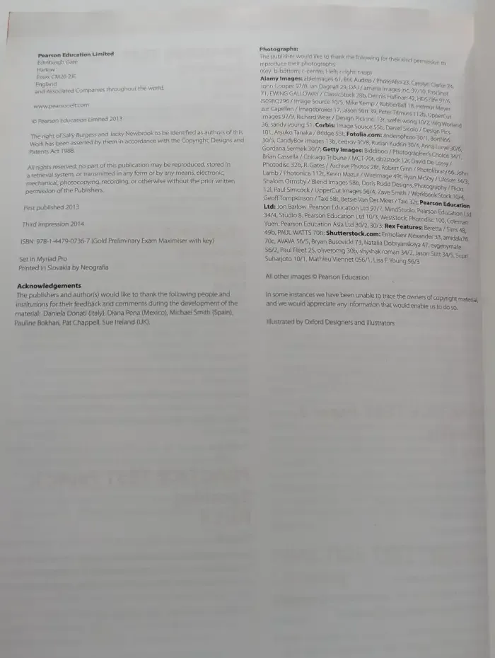 Gold. Preliminary. Exam Maximiser with Key