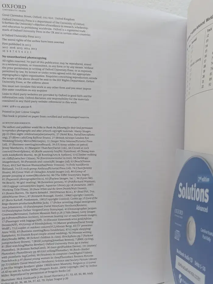 Solutions: Advanced Workbook