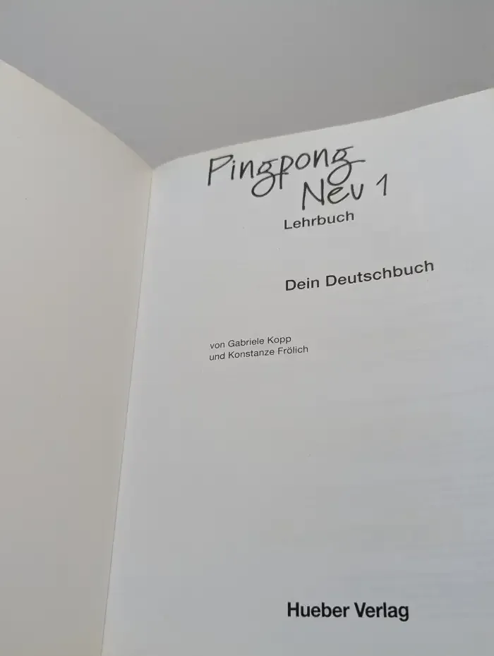 Pingpong Neu 1. Lehrbuch