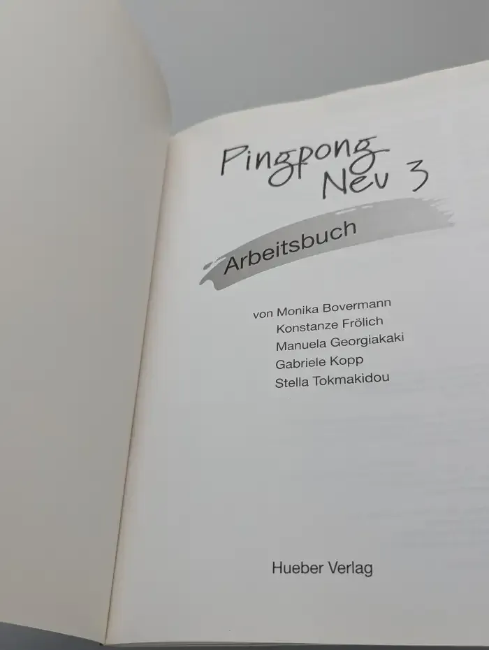 Pingpong Neu 3 Arbeitsbuch