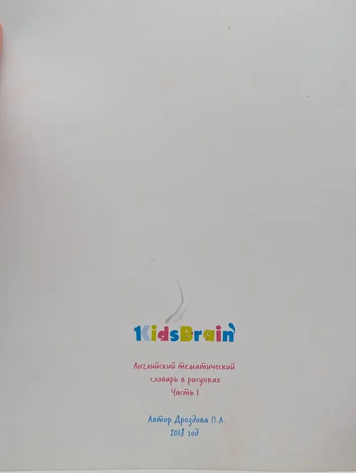 KidsBrain Dictionary. Английский тематический словарь в рисунках. Часть 1