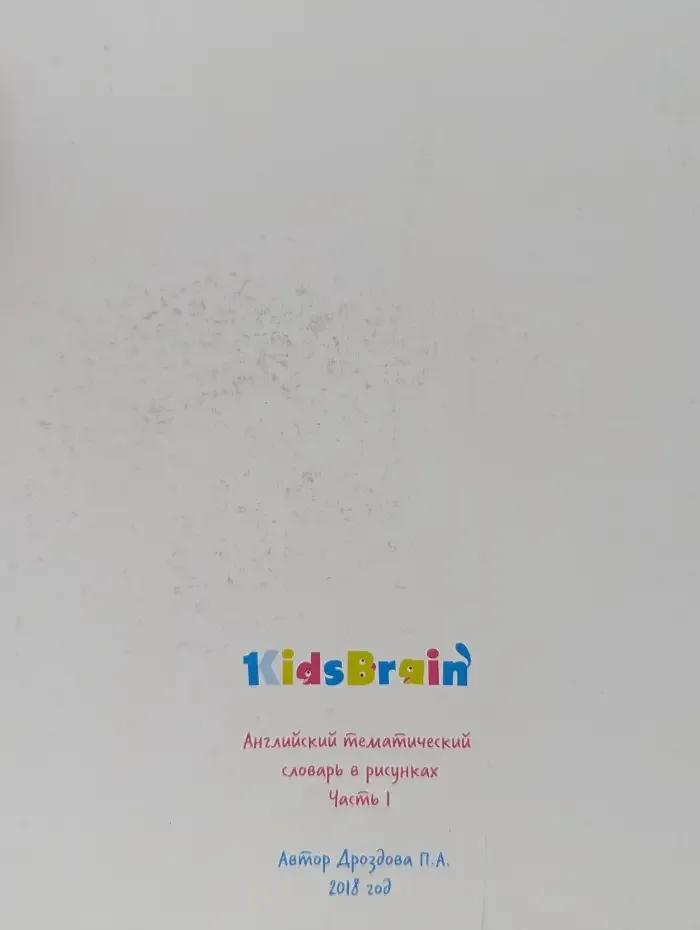 KidsBrain Dictionary. Английский тематический словарь в рисунках. Часть 1
