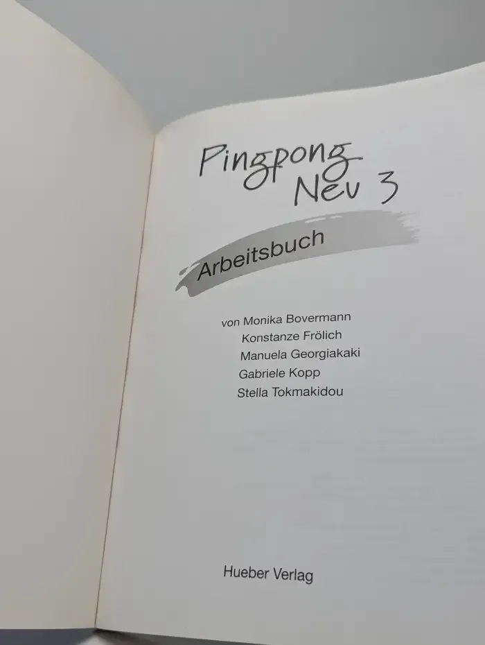 Pingpong Neu 3 Arbeitsbuch
