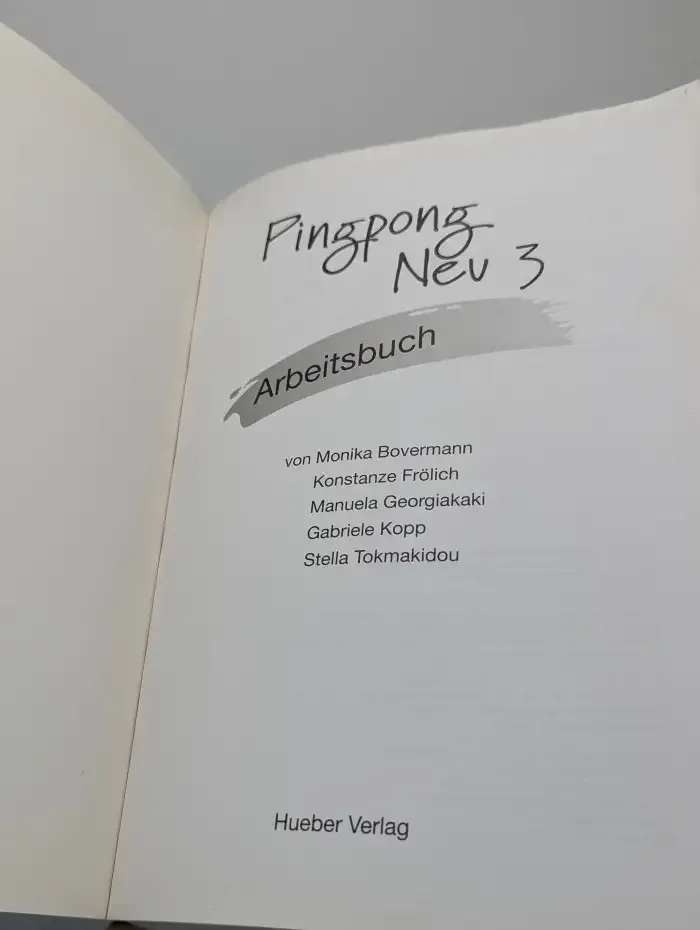 Pingpong Neu 3. Arbeitsbuch