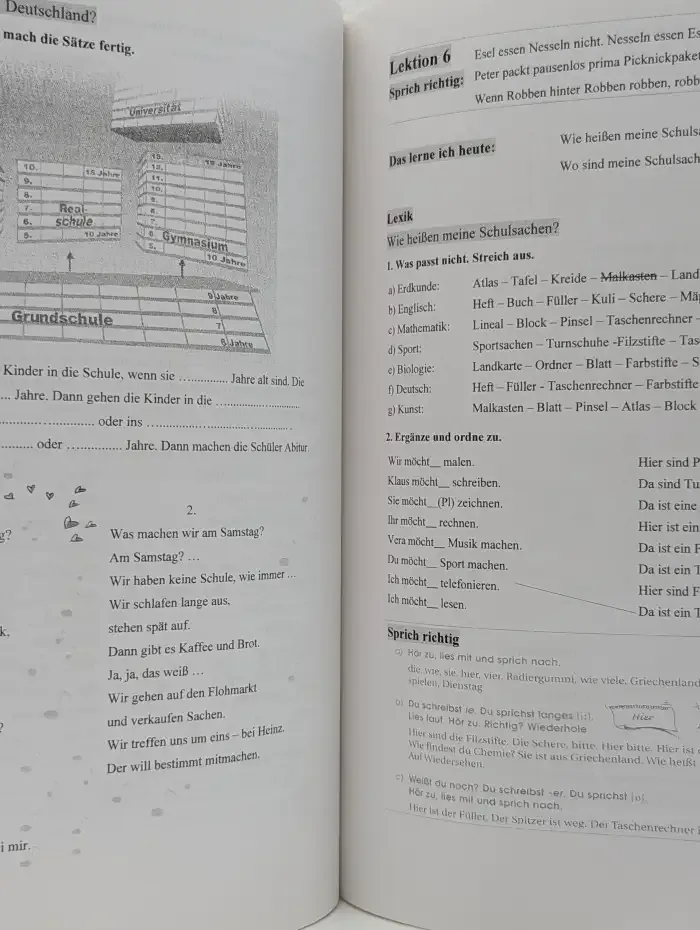 Ubungsbuch fur Anfanger. Lektion 1 - 6