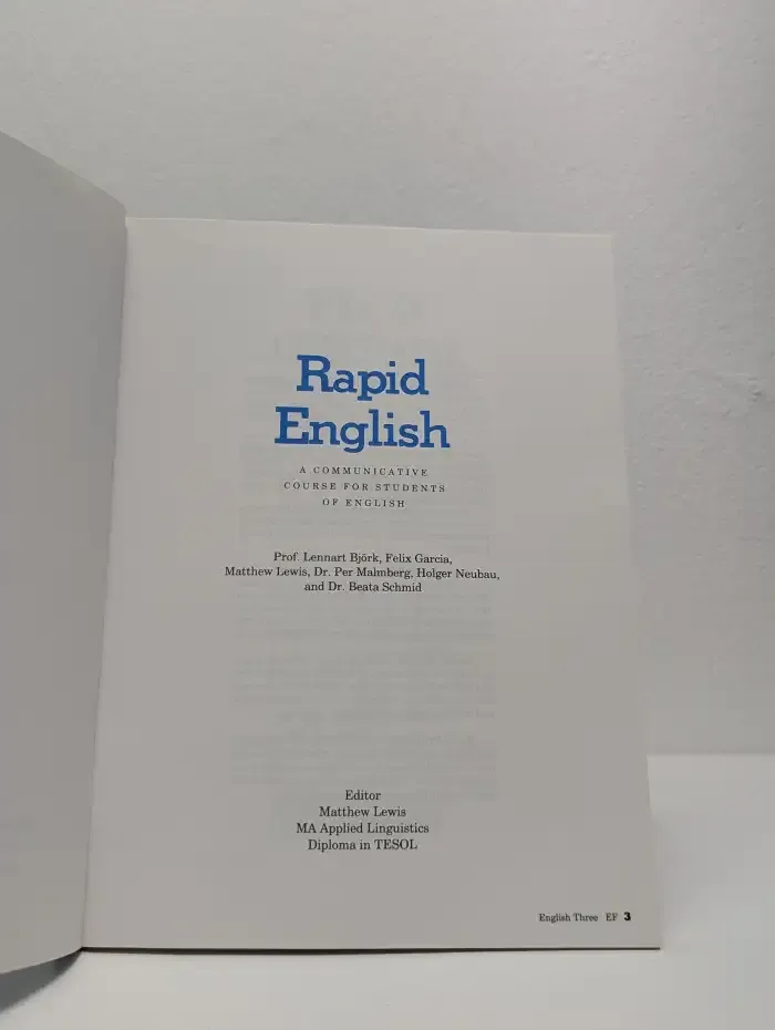 Rapid English: Student Book 3