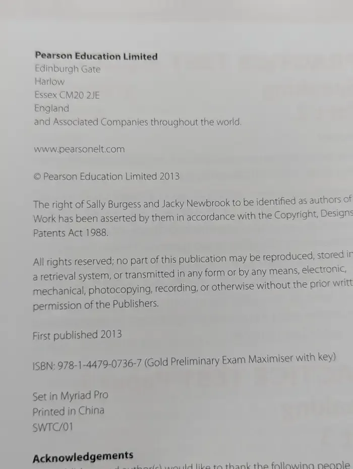 Gold Preliminary Exam Maximiser with Key