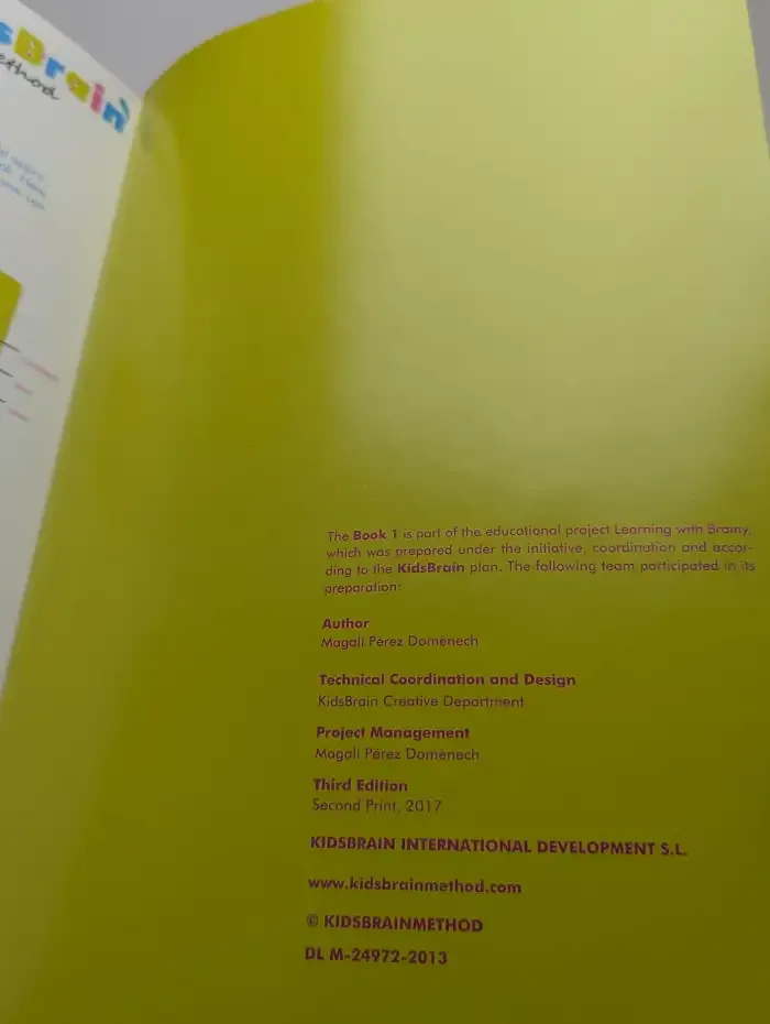 Learning with Brainy. KidsBrain Method. Book 1