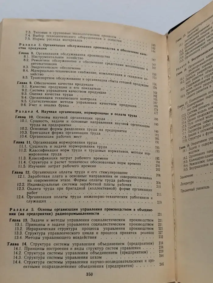 Организация и планирование радиотехнического производства. Управление предприятием радиопромышленности