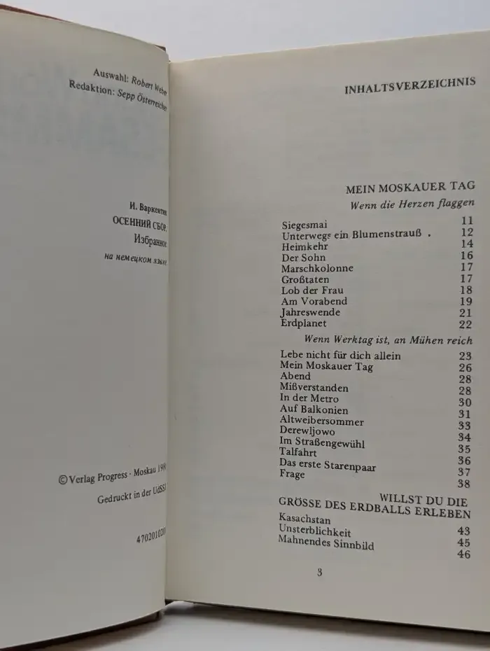 Johann Warkentin. Gesammeltes. Verse und Nachdichtungen