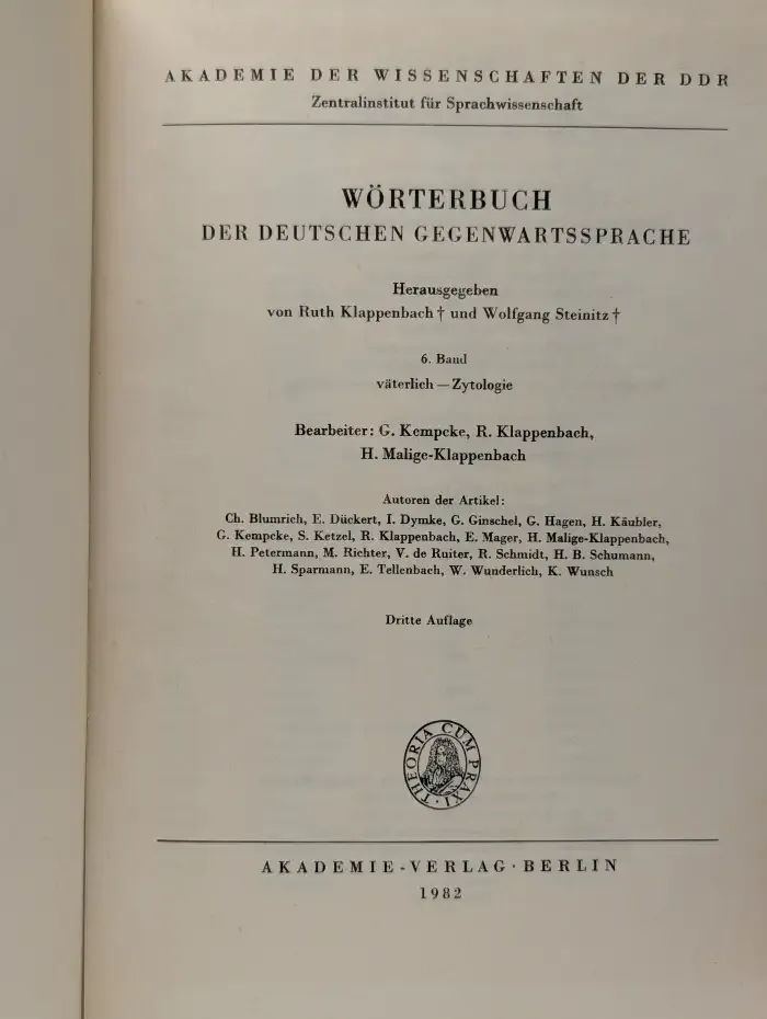 Worterbuch der deutschen Gegenwartssprache. Band 6